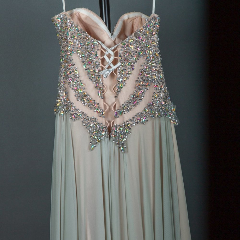 SOLD - Glamour Terani Couture Evening Party Prom Pageant Dress Strapless  Size 4 - Picture 3 of 9